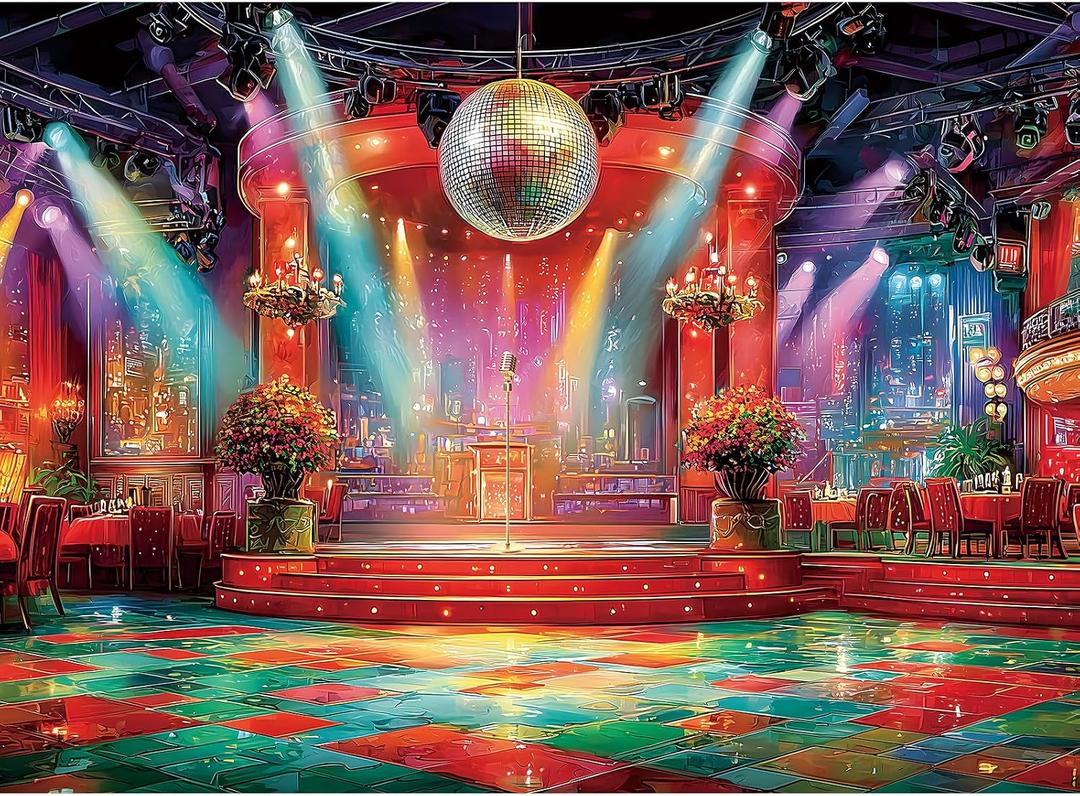 500 Pieces Puzzle for Adults, Puzzles for Adults 500 Pieces, Retro Disco Ballroom Jigsaw Puzzle, Challenging Perfect for Game Nights, 20.5 X 15 in
