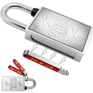 Keyless Hole Magnetic Padlock 30mm Outdoor Weatherproof Lock Waterproof Rust Proof Anti-Pry Combination Lock for Gates Sheds Toolbox Fence Cabinets & Storage