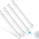 4 Pcs Tension Rod, Goowin Short Tension Rod, No Drilling Small Tension Rods for Closet, Rustproof Spring Rod, Mini Thin Tension Rods for Cabinets, Cupboard, Wardrobe Bars, Bookcase, (7-11 inch-4 Pcs)
