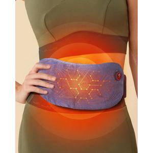 COMOIL Graphene Cordless Portable Heating Pad, 5000mAh Rechargeable Battery Menstrual Period Heating Pad, Electric Heating Belt, Gifts for Women Girl, Purple