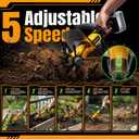 Mini Handheld Tiller Cultivator Compatible with Dewalt 20V Battery | Cordless Electric, Lawn & Garden Use, Soil Cultivation, No Battery Included, Portable Design