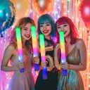 36 Pcs LED Foam Glow Sticks Bulk,Glow in The Dark Party SuppliesFoam Light Up Sticks 3 Modes of Color Flashing for Birthday,Wedding,Raves,Carnival,Halloween Christmas,New Year,Concert