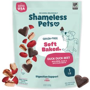 Shameless Pets Soft-Baked Dog Training Treats, Duck Duck Beet - 16 oz (EXP 10/01/26)