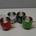 Seematn 4 Pcs Christmas Mug Nutcracker Moscow Mule Mug 16 oz Christmas Coffee Mugs Holiday Xmas Drinkware Housewarming Gifts for Xmas Tea Cocoa Hot Drinks (Red, White, Green)