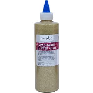 Handy Art Washable Glitter Glue 4 ounce, Gold (8 oz.)