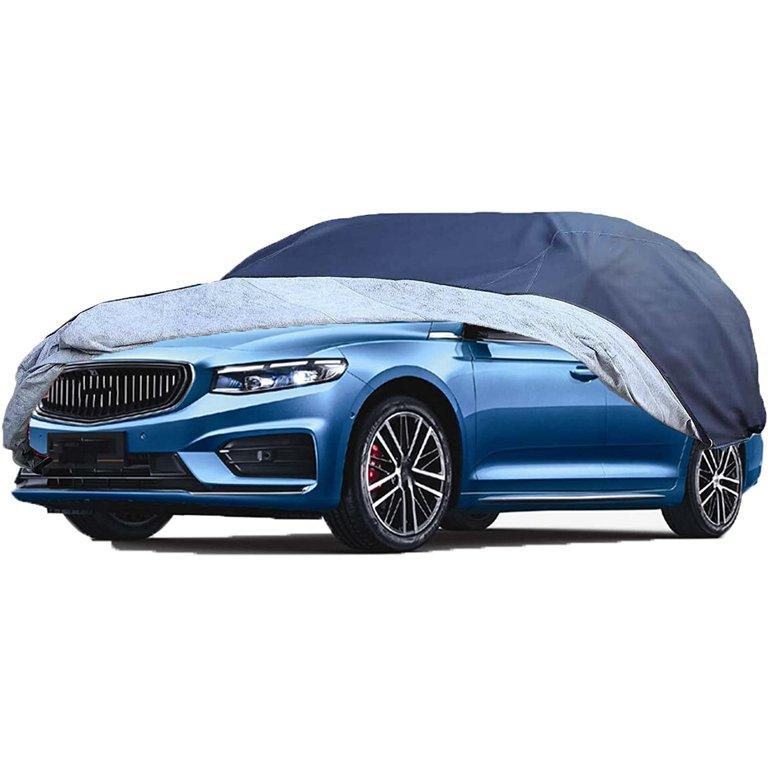 Full Car Cover All Weather Protection with Lock A7 Dark Blue Replacement for Universal