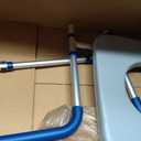 Loyoda Toilet Seat Risers for Seniors, Raised Toilet Seat with Padded Handles & Seat, 400 LBS Raised Toilet Seat with Adjustable Height & Width for Pregnant, Disabled, Handicapped,(Blue)