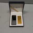 Spinning Arc Plasma Lighter - USB Rechargeable Electric Lighter with LED Display, Pocket- Size Design for Camping, Candles, Outdoor (ICY Black)