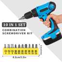 17 Pcs Flexible Drill Bit Extension 105 Degree Right Angle Drill Adapter,360 Rotatable 1/4 3/8 1/2" Impact Grade Socket Adapter Set,90 Angled Bits,Super Bit Shaft Extension Bits,Screwdriver Bit Set