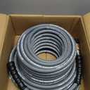 YAMATIC Non Marking 3/8" Pressure Washer Hose 100FT 4200 PSI, Kink Resistant Swivel 3/8" Quick Connect, Rubber Steel Braided Wear Resistant Industry Grade for Hot/Cold Water Gas Power Washer