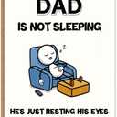 5 x Funny Fathers Day Card for Dad, Relatable Fathers Day Gift for Dad, with Kraft Envelope and Gold Seal Sticker