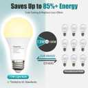 6 Pack A19 LED Light Bulbs,Soft White 2700K,100 Watt Equivalent