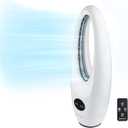 Comfort Zone Oscillating Bladeless Tower Fan with Remote Control, 28 inch, 3 Speed, 70 Degree Oscillation, Portable, 9-Hour Timer, LED Display, Ideal for Home, Bedroom, Dorm & Office, CZ12548