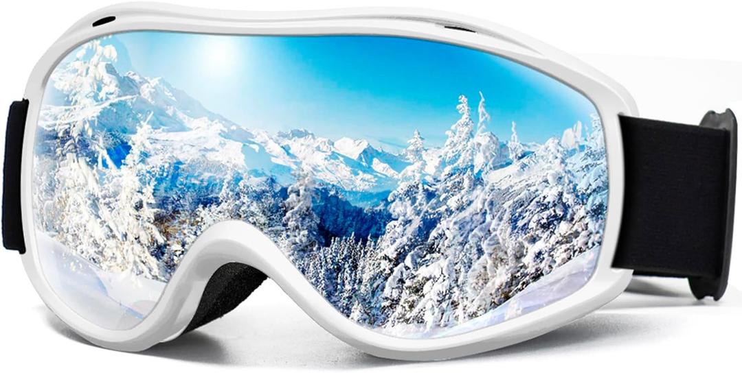 SPOSUNE OTG Ski Goggles Men Women, Over Glasses Anti Fog Snowboard Goggles, UV Protection Snow Goggles for Adult & Youth