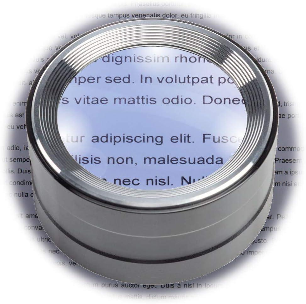 Magnifying Dome Lighted Desktop Magnifier with Bright LED for Reading Books, fine Print, Studying maps, Projects, Coins, Acts as Desk Paperweight, Great for Seniors (Black)