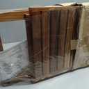 VaeFae Teak Bathroom Shelf, 4-Tier Storage Shelf, Wooden Stand Shelf Organizer for Bathroom, Kitchen, Living Room, Laundry, Garage