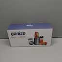 Ganiza Blender for Smoothies, 14Pcs Personal Blender for Shake and Smoothies for Kitchen with 3 Portable Cups (1x24oz & 2X17oz), Single Serve Smoothie Maker, Nutritious Recipe (Black Silver)