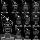10Pcs Employee Appreciation Awards Gifts Inspirational Thank You Acrylic Trophy for Coworker May You Be Proud of The Work You Do Prizes Giftsfor Adults Employee Party Office Decorations
