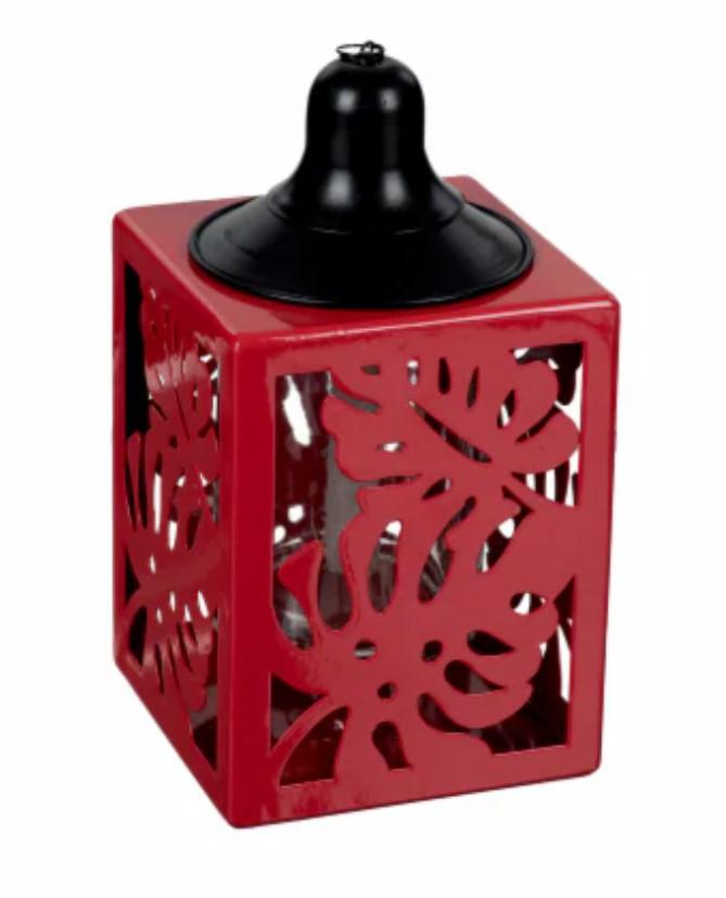Everyday Living Metal Oil Torch Leaf - Red