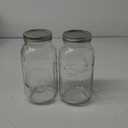 Ball - 64oz Wide Mouth Mason Jars with Lids & Bands 2-Pack Half Gallon Mason Jars Clear Glass for Kitchen Storage & Canning for Herbs, Jelly, Jams, and Spices