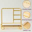 Jewelry Organizers Storage Stand Necklace Bracelet Earring Holder Box Tray jewelry display room decor,Metal,Goden