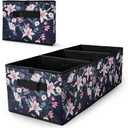 MIU COLOR Trunk Organizer for Car, Car Organizer, Sturdy Trunk Organizer for SUV, Non-Slip Bottom, Storage Organizer for Sedans, Van, Jeep, Grocery, Large 3 Compartments, Floral 32"13"10.6"