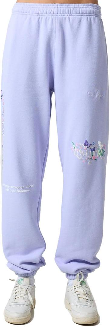 Samii Ryan Womens Glinda Change The World Sweatpants (Small, Blue)