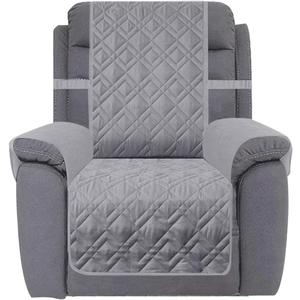 Ameritex Waterproof Nonslip Recliner Cover Stay in Place, Dog Chair Cover Furniture Protector, Ideal Recliner Slipcovers for Pets and Kids (23", Light Grey)