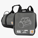 Carhartt Classic Round Duffel with Utility Pouch, Heavy-Duty, Water-Resistant Packable Gear Bag for Jobsite, Gym, and Travel, 40 L