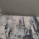 RELEANY Washable 5'x8' Abstract Area Rug for Living Room Teal Black