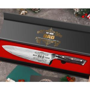 Gifts for Dad Men, Dads Gifts for Dad, Dad Birthday Gift from Daughter Son Kids, 8 inch Pro German 1.4116 Chef Knife, Kitchen Knife Gift Set for Best Dad Father Christmas Xmas Gifts