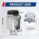 AC Compressor Replacement for Forester 2007-2013 Impreza 2008-2011 WRX STI 2013-2019 WRX 2013-2014 Replacement for CO 11227C