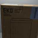 EKO Mirage-X 47 Liter / 12.4 Gallon Touchless Rectangular Motion Sensor Trash Can with Removable Liner, Brushed Stainless Steel Finish (47 Liter with Liner)