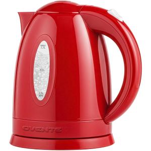 OVENTE Electric Kettle, 1.7L Fast Boiling Water Heater for Coffee or Tea, BPA Free with Water Level Gauge, Auto Shut-Off, Boil-Dry Protection, Indicator Light and Removable Filter, Red KP72R