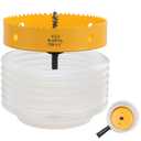 6-1/8 Inch Hole Saw for Recessed Lights, 6-1/8 Hole Saw with Dust Bowl for Recessed Lighting, Bi-Metal Hole Cutter Kit for Wood, Plastic, and Drywall