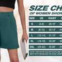 Bettysays Shorts for Women Bermuda Shorts Casual Elastic Waist Wide Leg Shorts with Pockets (Small, A-09 Indigo Blue)