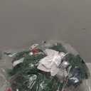 Pre-lit Artificial Christmas Garland, Green Rattan with Silver Flower Decorations and Battery Operated LED Lights for Home Stairs Fireplace Front Porch Door Display Indoor Outdoor Christmas Decor -9FT