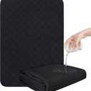 Washable Incontinence Bed Pads, Reusable Underpads for Kids, Adults, Elderly, Hospitals & Pets, Waterproof Bed Protector Pad for Bed, Sofa, Floor, Super Absorbent Bed Pad 34" x 52"- Black