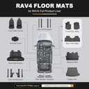 RAV4 Floor Mats AOMSAZTO Floor Liners Fit for Toyota RAV4 2019-2025 (Not Fit Hybrid): All Weather Automotive Floor Mats - 1st & 2nd Row Full Set Rubber Floor Liners - Anti Skid Car Mats