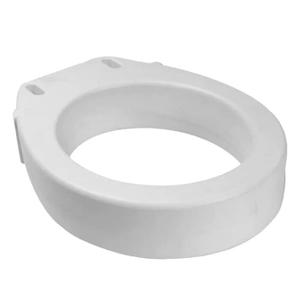 Dynarex 10364-3 Elongated Raised Toilet Seat Without Arms, White, 19.48" Length, 13.97" Width, 3.7" Height, Pack of 3