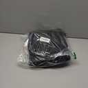 H.VERSAILTEX Round Ottoman Cover Thick Linen Look Ottoman Slipcover Round Ottoman Storage Cover Folding Stool Covers Furniture Protector Cover for Footrest Ottoman Fit Dia 36" - 38", Heather Black