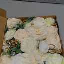 Serwalin Artificial Flowers White Peony Flowers Fake Wedding Flowers Cake Flowers for Wedding Bouquets Bridal Shower Centerpieces Floral Arrangements Party Decor (1 Box)