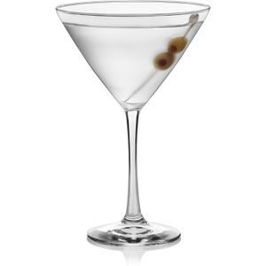 Libbey Vina Martini Glasses Set of 6, 12oz, Dishwasher Safe Cosmopolitan Martini Set, Tall Stem Cocktail Glass Set for Parties Wedding Celebrations (12 oz, 12 oz - Set of 6)