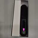 Go Brush Pro - Cordless Hair Straightener Brush Portable Comb for Travel, USB Charging, Fast Heating, with LCD Display (Black)