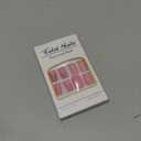 Rose Pink Nails Press ons, Press on Nails Medium Square Glue on Nails Medium Length, Short Acrylic Nails Glue on Medium Coffin Fake False Nails for Women, Thick Solid Color Gel Nails 24Pcs