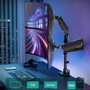 MOUNT PRO Dual Monitor Arm for Max 49" Ultrawide Screens up to 44 lbs, Heavy Duty Extra Tall Monitor Desk Mount, Vertical Stacked Adjustable Dual Monitor Mount, VESA Mount 75x75mm/100x100mm