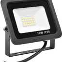 20W LED Flood Lights Outdoor, IP66 Waterproof Security Lights Fixture, 6500K Hardwired Wall Lamp, 1400Lm Ultra Thin Work Light, 120 Beam Angle LED Exterior Floodlight for Garden Yard Patio (Cold White)