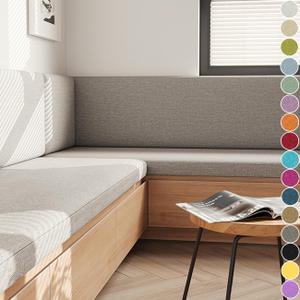 Bench Cushions for Indoor Furniture,Indoor/Outdoor Bench Seat Cushion,Window Seat Cushions Indoor,Anti-Slip Bay Window Bench Seat Cushion,Bench Pad Cushion,7 Thickness Optional (Flat Style)