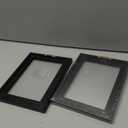 6x8 Floating Picture Frames Set of 2, Double Glass Floating Frame for 4x6, 5x7 Pictures or Full Display 6x8 Photos Tabletop or Wall Hanging (Black)