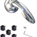 1046987 Shower Faucet Handle Replace for Kohler 1046987-CP with 5 Pcs1060514 Handle Insert and The Matching Screw Wrench, Polished Chrome